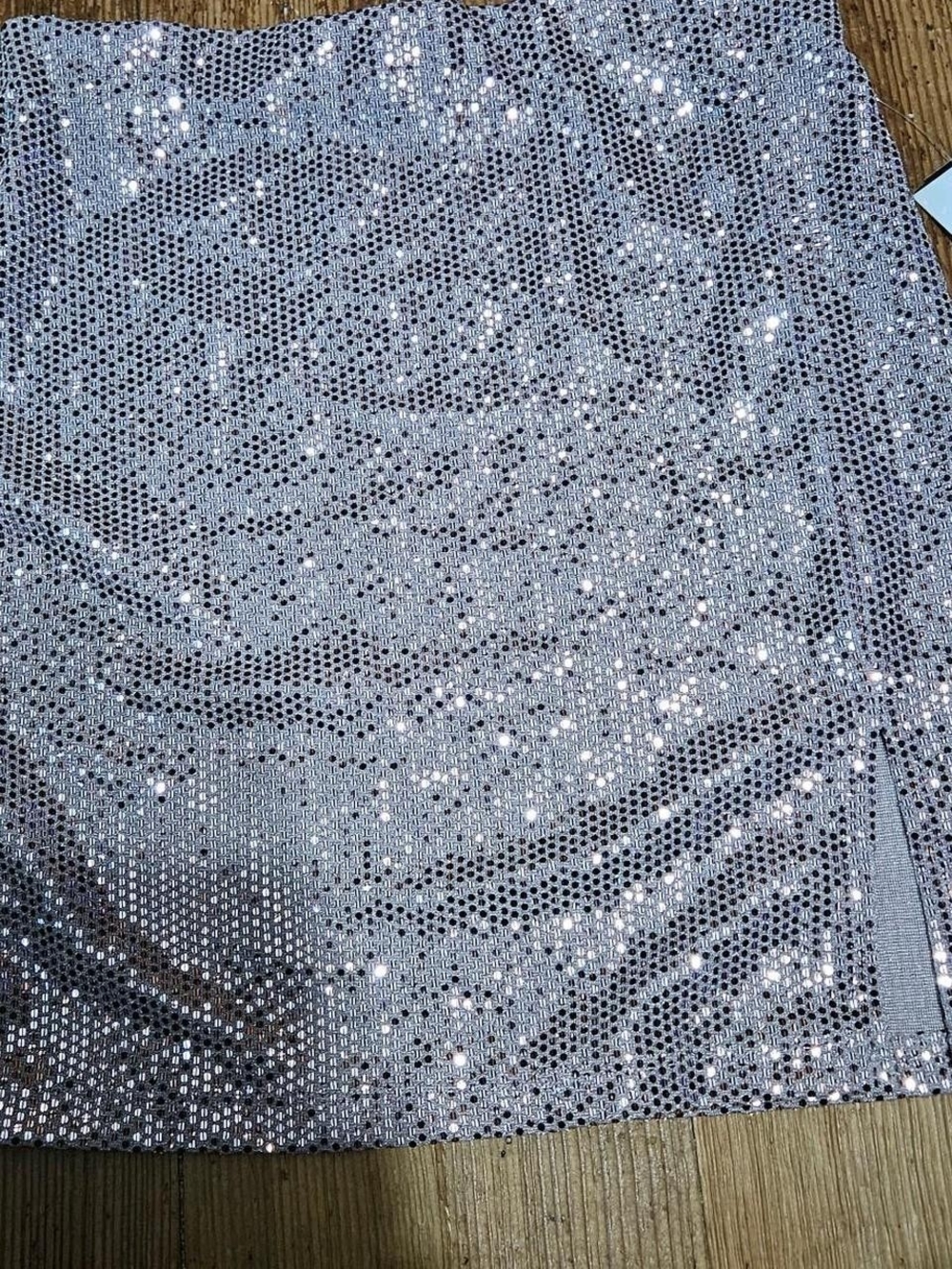 Windsor Silver Sequin Mini Skirt